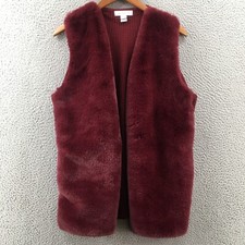 Colete Liz Claiborne Feminino XL Borgonha Pele Sintética Sem Mangas Malha Traseira Casual comprar usado  Enviando para Brazil