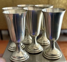 Conjunto de 6 copos vintage Tuttle LBJ aperitivo prata esterlina shot cordial comprar usado  Enviando para Brazil