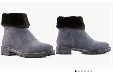 Usado, Bota de inverno feminina Cougar pele sintética camurça Kendal impermeável cinza e preta tamanho 9 comprar usado  Enviando para Brazil