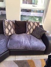 Brown corner sofa for sale  LEEDS