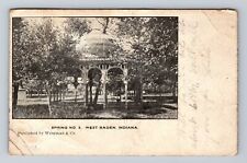 Cartão postal vintage West Baden IN-Indiana, gazebo cênico primavera número cinco c1907, usado comprar usado  Enviando para Brazil