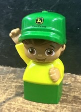 Mega Bloks John Deere trator motorista cabelo castanho olhos castanhos verde amarelo acenando, usado comprar usado  Enviando para Brazil