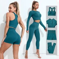 Conjunto de ioga feminino sem costura treino roupas esportivas roupas de ginástica fitness manga longa novo comprar usado  Enviando para Brazil