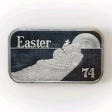 1974 Easter Tractor Farm GSM Golden State Barra de Arte Prata Perfeita 1oz .999 600 Fabricada comprar usado  Enviando para Brazil