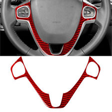 Acabamento interno da tampa do volante de fibra de carbono vermelho para Ford Fiesta 2011-2015 comprar usado  Enviando para Brazil