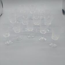 Edwardian etched glasses for sale  SITTINGBOURNE