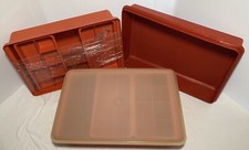 Kit de caixa de costura Tupperware Tuppercraft plástico vermelho conjunto almofada de pino empilhável T2 41 comprar usado  Enviando para Brazil