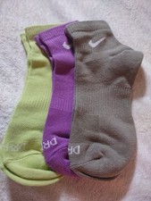 3 pares de meias Nike Dri-fit multicoloridas no tornozelo médias comprar usado  Enviando para Brazil