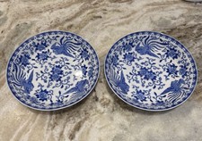 2 tigelas de sopa Noritake Howo 7,5” vintage cupê salada Morimura azul e branco conjunto 2, usado comprar usado  Enviando para Brazil