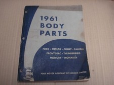 1961 Ford Meteor Falcon Comet Mercury Monarch catálogo de peças de carroceria canadense comprar usado  Enviando para Brazil