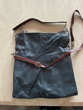 Ledertasche dunkelgrau braunen gebraucht kaufen  Biebergemünd