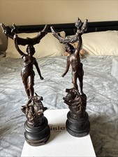 Pair bronzed spelter for sale  BONNYRIGG