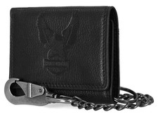 Carteira Harley-Davidson masculina águia em relevo tripla corrente de pressão RFID, preta comprar usado  Enviando para Brazil