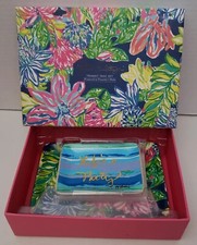NIB Lilly Pulitzer 2pc Trinket Tray Set "A vida é uma festa" Caixa Flores Floral , usado comprar usado  Enviando para Brazil