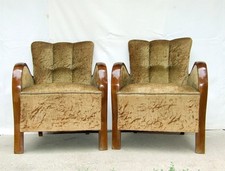 Par de poltronas Art Deco, cadeiras de coquetel Club. Antigo Halabala Vintage 1920. comprar usado  Enviando para Brazil