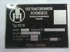 Typenschild traktor maulwurf gebraucht kaufen  Deutschland