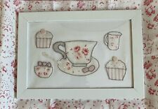 Framed fabric picture for sale  WAREHAM