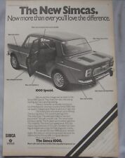 1975 simca 1000 for sale  DARWEN