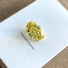 Pedra preciosa solta 2 quilates cor amarela extravagante corte oval VVS1 diamante qualidade premium 7x9 comprar usado  Enviando para Brazil