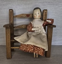 Boneca Peg Vintage com Banco de Boneca de Madeira comprar usado  Enviando para Brazil