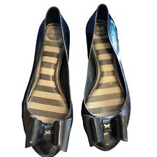 Sapato sem salto Zaxy Pop Bow Jelly preto feminino tamanho 8 Y2K palmilhas acolchoadas slip-on comprar usado  Enviando para Brazil