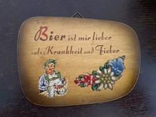 Holzplatte scherzbild bier gebraucht kaufen  Vaterstetten, Baldham