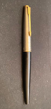 Antiga caneta-tinteiro EUA PARKER 45 preta, tampa de aço, clipe/aparado dourado nova na caixa "F" c1960 g comprar usado  Enviando para Brazil