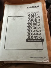 Airman excavator instruction for sale  Barre