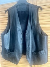 gents leather waistcoat for sale  KING'S LYNN