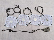 Placa de circuito impresso Corsair Node Core com 4x ventiladores LED RGB branco QL120 usada RWF0043 comprar usado  Enviando para Brazil