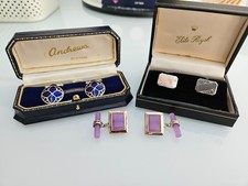 vintage silver mens cufflinks for sale  LOUGHTON