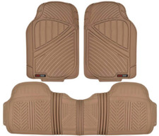 NEW Motor Trend SUV Van Truck Mats Beige Odorless Trimmable All Weather 3-PC Set comprar usado  Enviando para Brazil