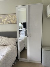 White double wardrobe for sale  BICESTER