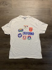 Camiseta Vintage Gráfica Califórnia Tamanho XL Praia Esportiva Regata Tênis Anos 80 Anos 90 comprar usado  Enviando para Brazil