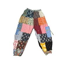 Pantalones Funky Hippie Hechos a Mano Unisex, Patchwork Multicolor Hermoso Pantalón Harén segunda mano  Embacar hacia Mexico