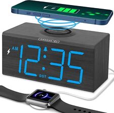 Despertador digital de madeira com carregamento sem fio para quarto, cabeceira Nightstan comprar usado Despertador digital de madeira com carregamento sem fio para quarto, cabeceira Nightstan comprar usado  Enviando para Brazil