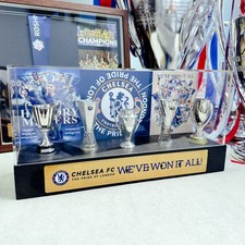 Troféu Chelsea UEFA Grand Slam 8cm metal 5 troféu com vitrine, usado comprar usado  Enviando para Brazil