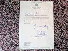 William hague autograph for sale  SHEFFIELD