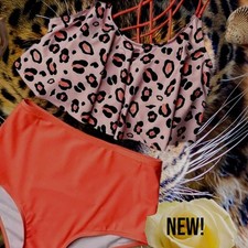 Coral leopard print for sale  Stonington
