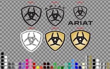Logotipo Ariat adesivo decalque externo carro cavalo vaqueira cowboy 4x4 UTE comprar usado  Enviando para Brazil