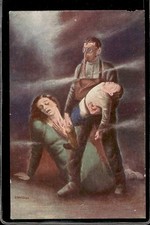 Cartolina maschera antigas usato  Italia