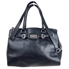 Bolsa tote satchel Michael Kors Hamilton LG East West tiracolo couro preto $358 comprar usado  Enviando para Brazil