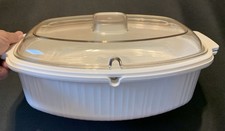 RUBBERMAID Panelas de Microondas 4 Qt Caçarola 2 Qt Tampa de Torrador Oval 3 Pçs Vintage comprar usado  Enviando para Brazil