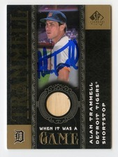 Alan Trammell Auto 2007 SP Legendary Cuts When It Was a Game Bat Detroit Tigers comprar usado  Enviando para Brazil