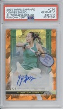 Usado, 2024 Topps Chrome Safira Laranja Qinwen Zheng /25 RC Gem Estado Perfeito PSA 10 10 Automático comprar usado  Enviando para Brazil
