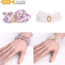 Usado, Pulseira elástica aglomerado de chips naturais quartzo pedras preciosas frisadas energia de cura comprar usado Usado, Pulseira elástica aglomerado de chips naturais quartzo pedras preciosas frisadas energia de cura comprar usado  Enviando para Brazil