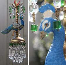 Candelabro carrossel porcelana pássaro pavão vintage swag caprichoso quarto infantil, usado comprar usado  Enviando para Brazil