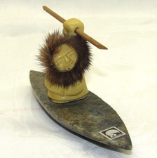 Inuit soapstone kayak for sale  Placerville