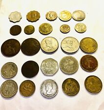 Lote de 25 moedas estrangeiras antigas vários países não classificadas circuladas não pesquisadas comprar usado  Enviando para Brazil