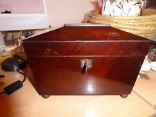 vintage wooden tea box for sale  NORTHAMPTON